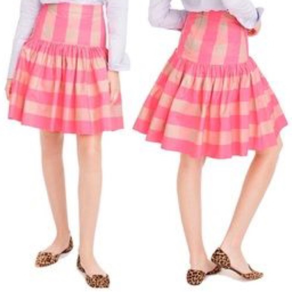J.Crew hot pink taffeta drop waist skirt 6 NWT - Picture 1 of 10